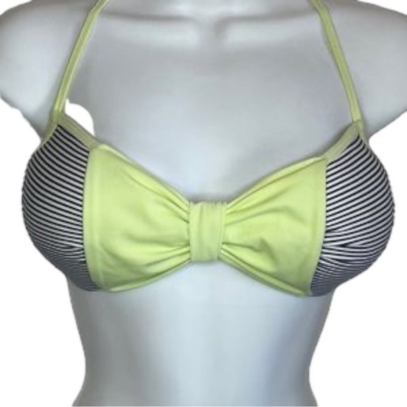 Damsel Other - NEW!!! Damsel Padded Light Green Bikini with Stripped Bow Size M